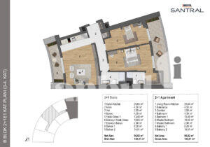 floor plan 2+1 96.82 m2 makyol sentral social cafe apartments for sale in istanbul turkey